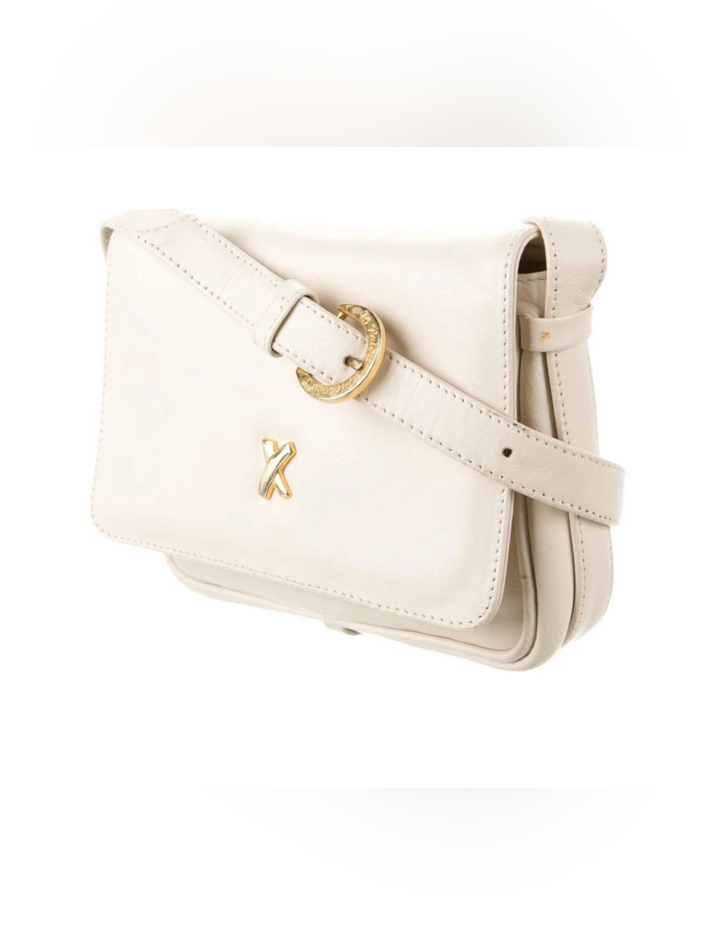 Paloma Picasso Cream Crossbody with Gold Hardware 2 in 1 bag